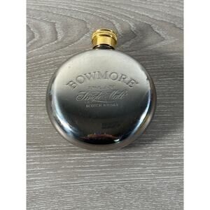 Bowmore Islay Single Malt Scotch Whisky Pewter Flask- EUC
